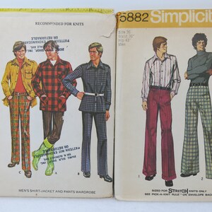 OCUT McCall's 3442-mönster, långärmad jacka, skjortor och byxor ELLER OCUT Simplicity 5882-mönster för raka ben eller byxor med klocka