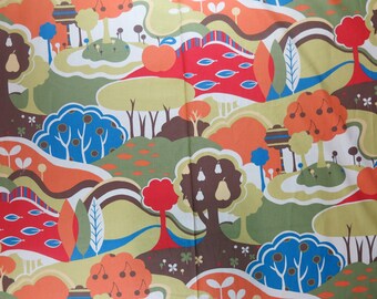 Avant-Garden Cotton Fabric by MoMo, Modern Tree Print