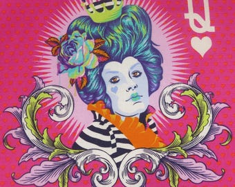 Tula Pink Alice in Wonderland Cotton Fabric, The Red Queen, Quilting Fabric