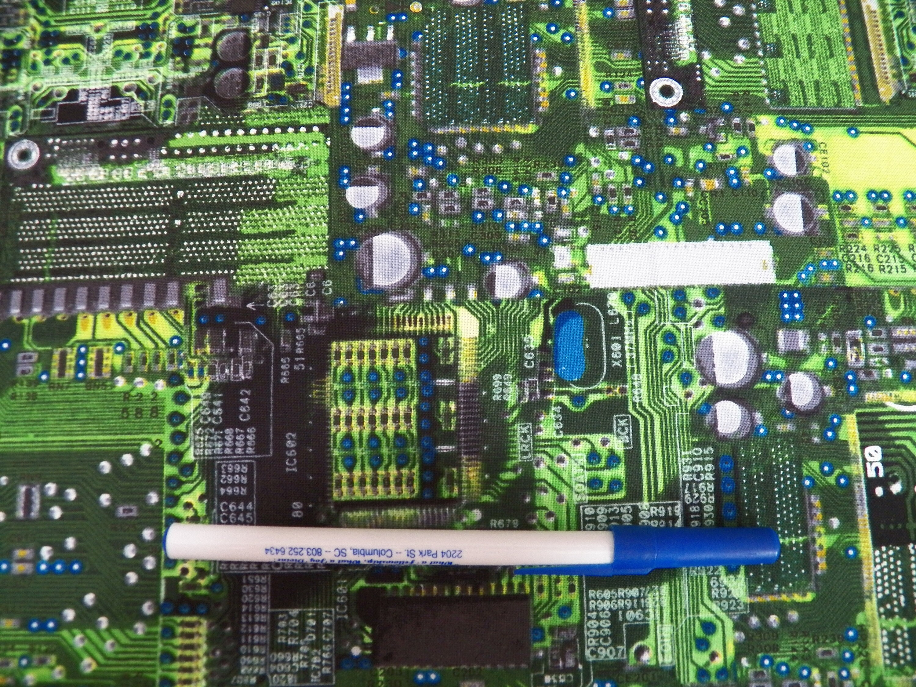 Computer Electronic Circuit Board Cotton Fabric, Timeless Treasures ...