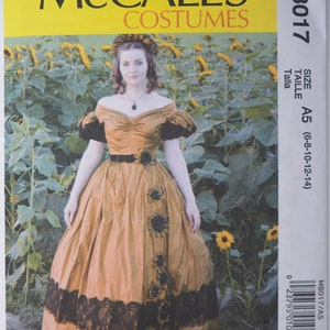 McCall&#39;s Costumes Pattern M8017 for a Floor Length Dress with an Off The Shoulder Bodice, Cosplay Dress Pattern, Angela Clayton designer