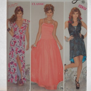1691 Schnittmuster, 3 Styles - Flirty, Classic oder Edgy, Hi-Low Saum, Front Schlitz oder Raffung Rock, Größen 12 14 16 18 20