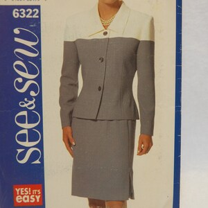 UNCUT Butterick See & Sew 6448 Pattern for a Three Piece Suit of Jacket Sizes 20 22 24 Pullover Top and Straight Skirt Bust 42 to 46 UNCUT Butterick See & Sew 6448 Pattern for a Three Piece Suit of Jacket Sizes 20 22 24 Pullover Top and Straight Skirt Bust 42 to 46
