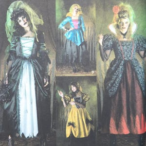 UNCUT Simplicity Costumes for Adults Pattern 4028, Gothic Victorian Vampire Dresses, Gothic Bride of Frankenstein, Sizes 12 14 16 18 20