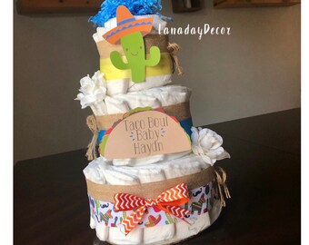 mexican theme diaper cake