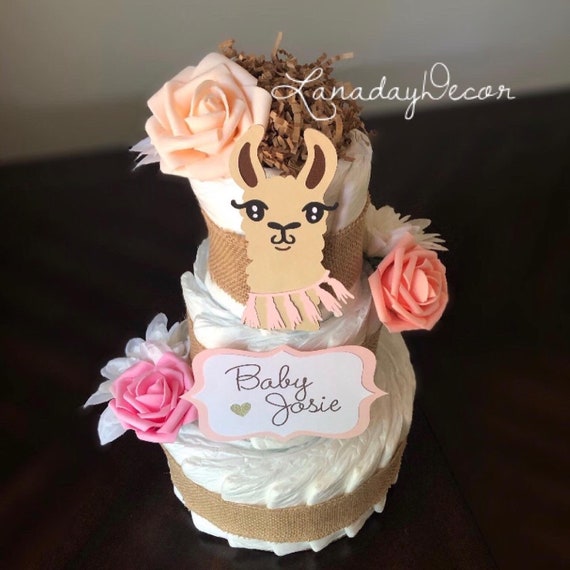 llama diaper cake