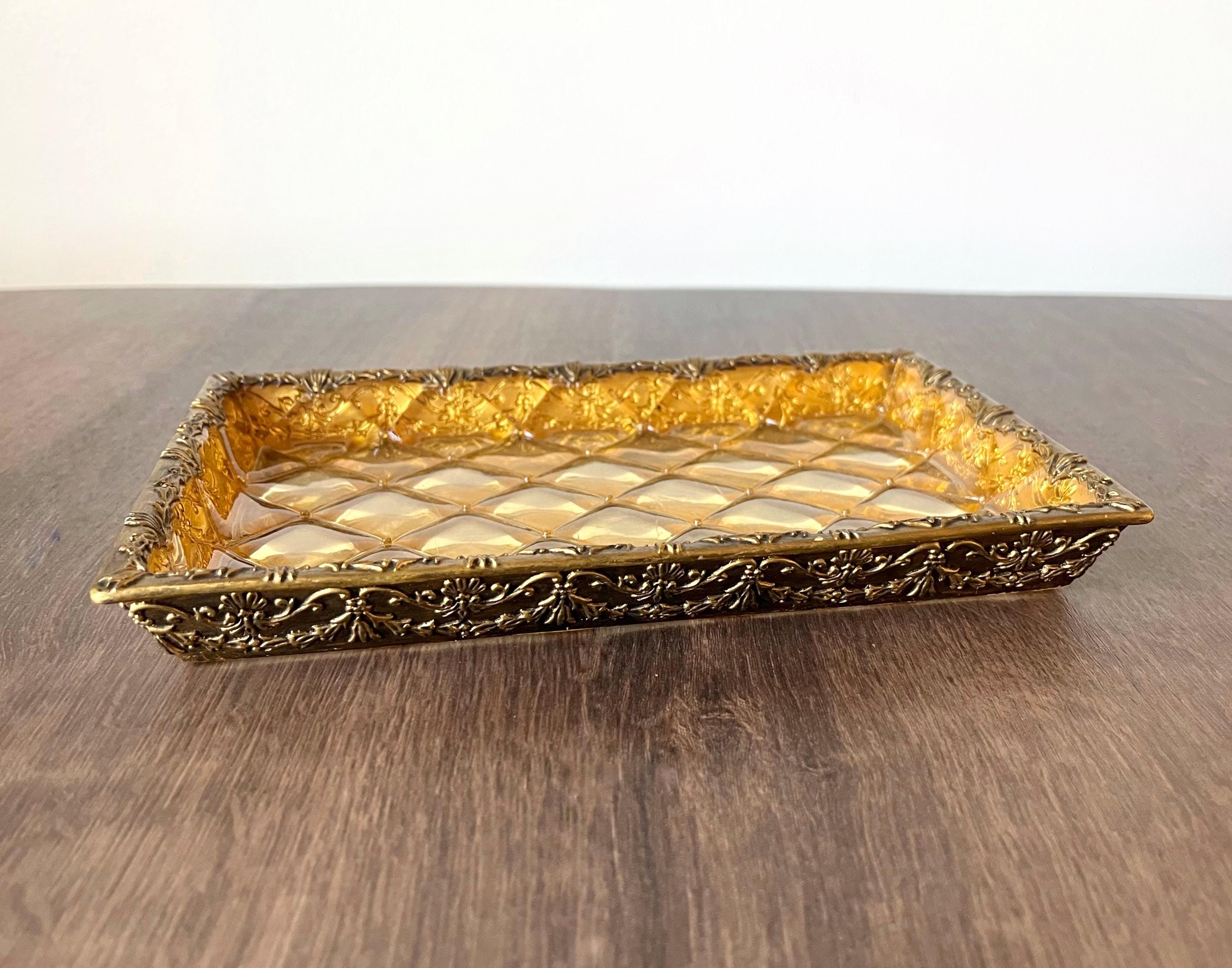 Gold Dresser Tray - Etsy