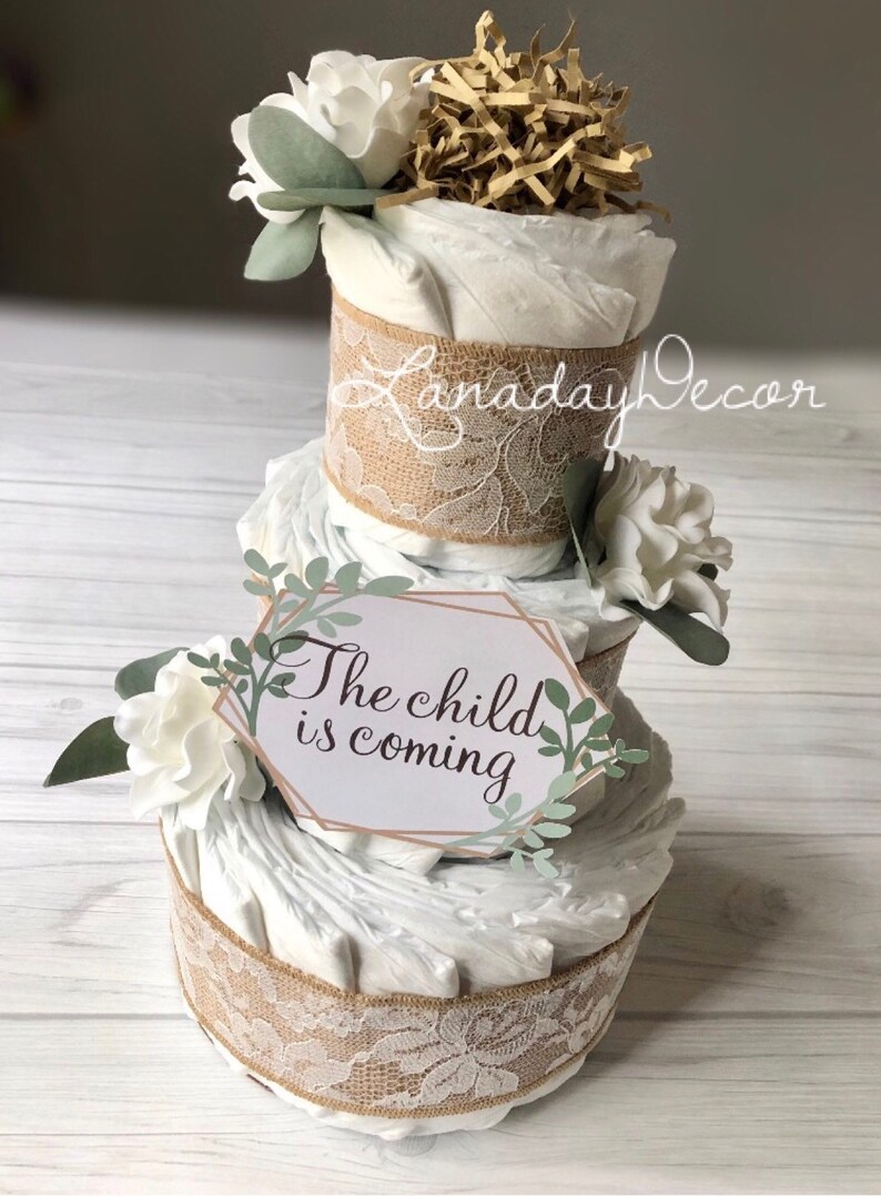eucalyptus diaper cake