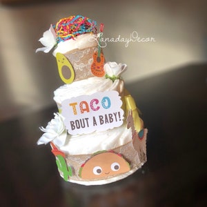 mexican theme diaper cake