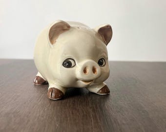 Vintage Hand Painted Pig Shaker – Otagiri OMC Japan – Mid Century Retro Kitsch Pig Seasoning, Salt, Pepper, or Sugar Spice Shaker