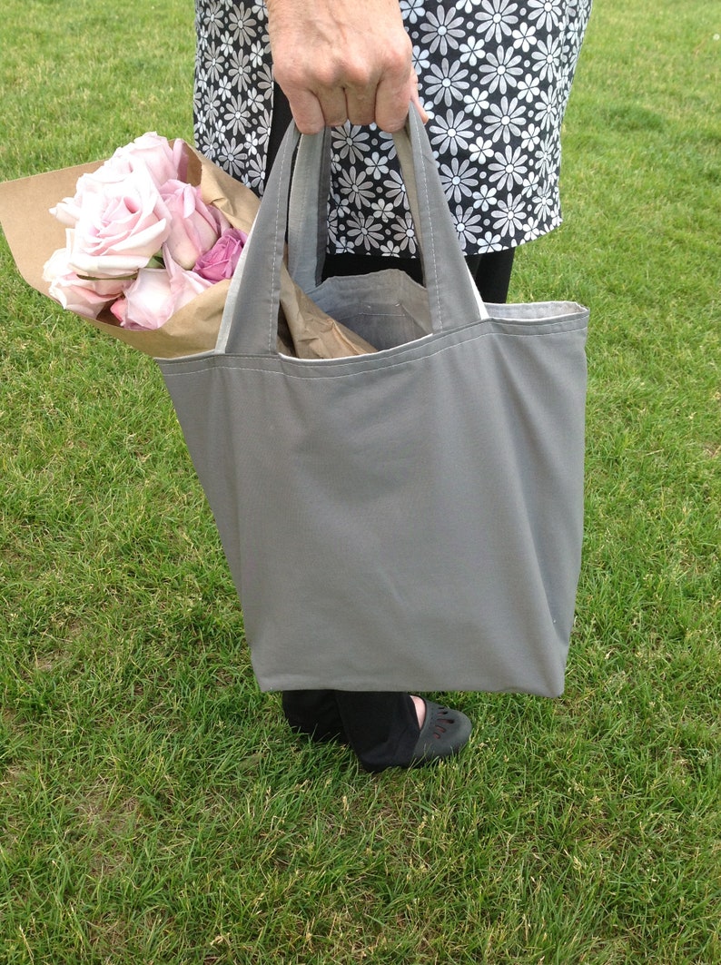 Reusable Reversible Washable Multi-use Cotton Tote Shopping Bag