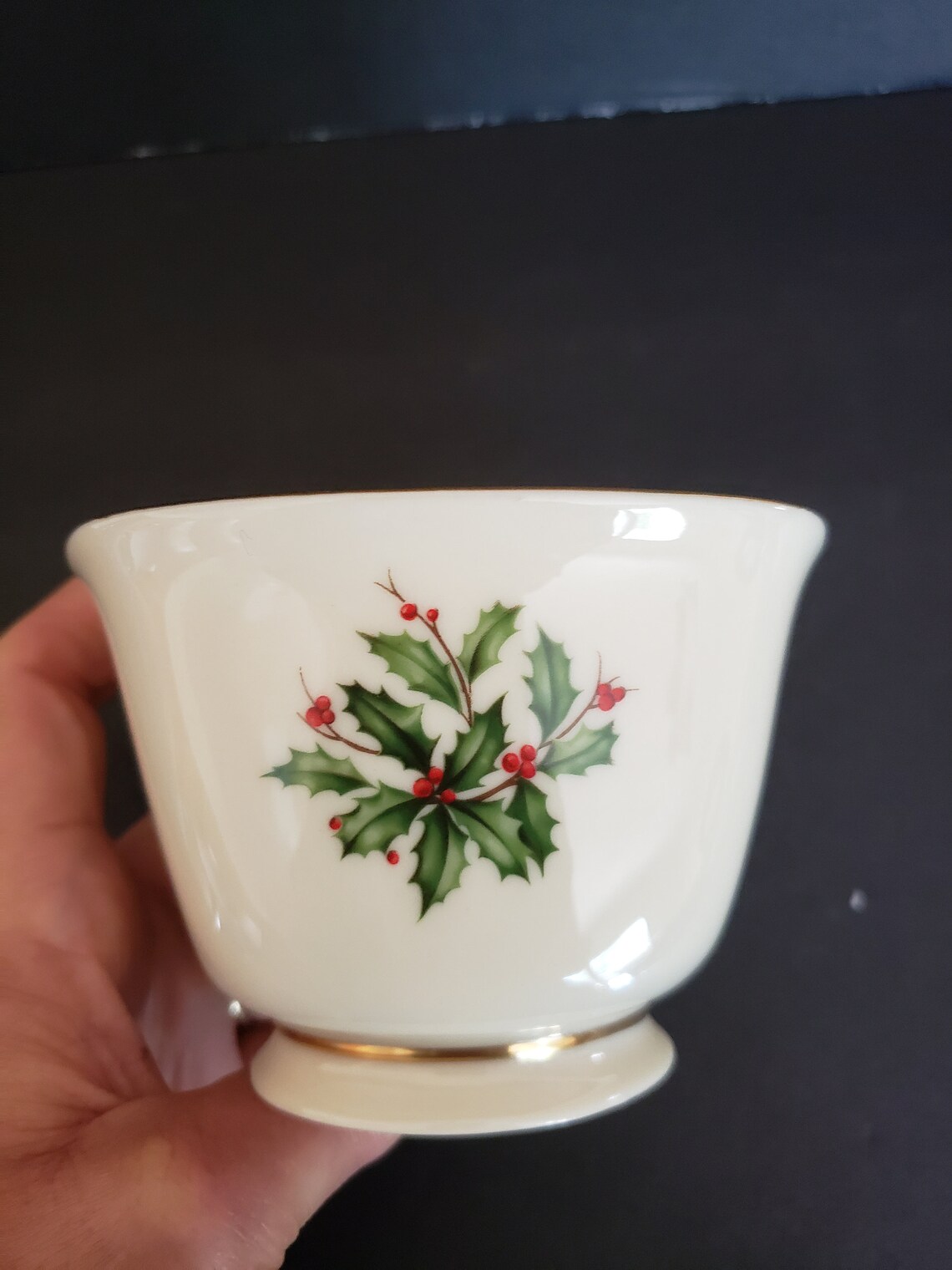 Lenox Christmas Nut Dish Candy Dish Holly Berry Gold Trim Etsy.de