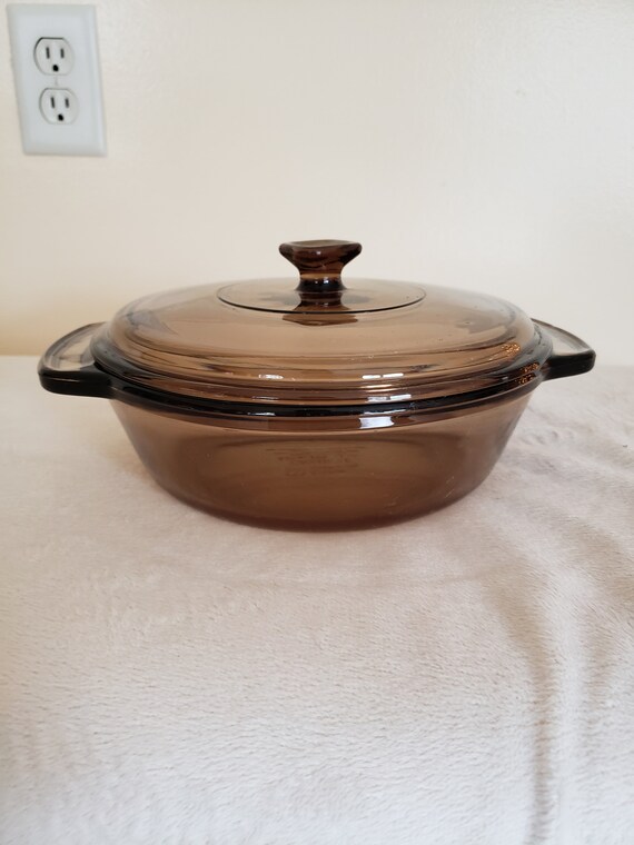 Anchor Hocking 1.5 Quart Casserole Dish Brown Etsy