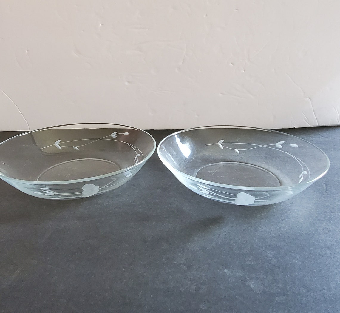 Princess House Heritage Crystal Pasta/Salad Bowls Set of two Etsy