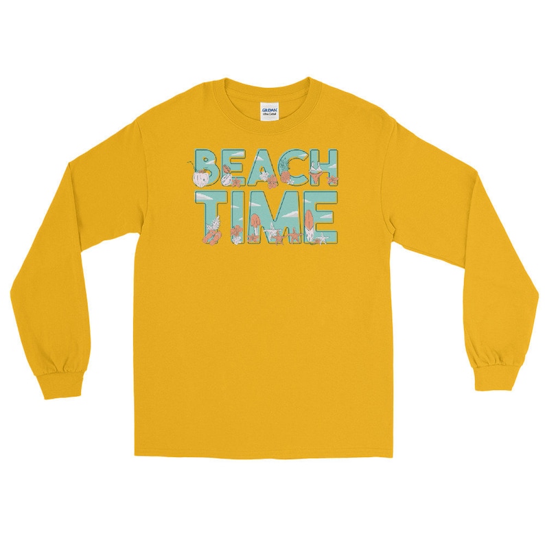 Long Sleeve Ocean Shirt Vacation Shirt Mens Womens Outdoors Shirt Beach Shirt Nature \u00a0shirt Sea T-Shirt Beach Time Shirt