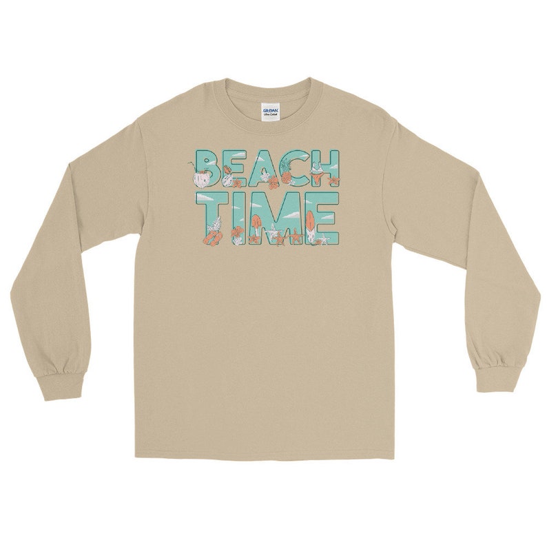 Long Sleeve Ocean Shirt Vacation Shirt Mens Womens Outdoors Shirt Beach Shirt Nature \u00a0shirt Sea T-Shirt Beach Time Shirt