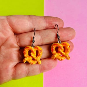 Pretzel Earrings Kitschy Earrings Kawaii Earrings Food Earrings Weird Earrings Weird Jewelry Gag Gift Earrings Funky Earrings Fun Earrings