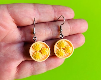 Dumpling Earrings Kitschy Earrings Kawaii Earrings Food Earrings Funny Earrings Weird Earrings Funky Earrings Fun Earrings Alien Bratz