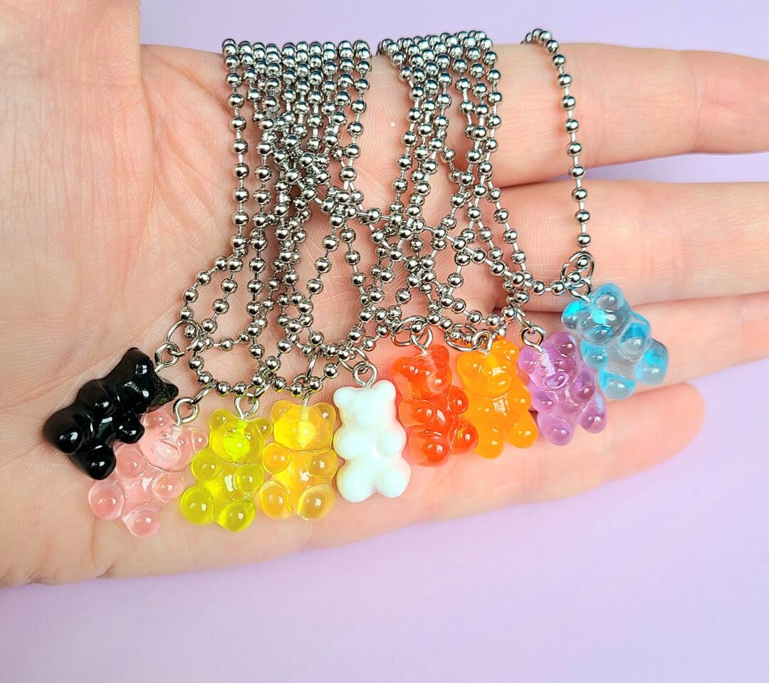 Gummy Bear Necklace Ball Chain Necklace Handmade Necklace Handmade