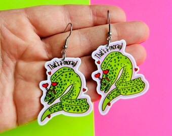 Valentine’s Day Earrings Valentine’s Day Jewelry Vday Earrings Cute Ocean Earrings Funny Earrings Animal Earrings Gag Gift Idea