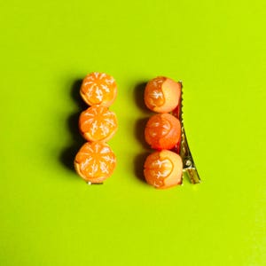 Pinces à cheveux orange Cottage Core Accessoires Pince à cheveux harajuku Kitschy Accessoires kitsch Pince accessoires pour cheveux Pince à cheveux étrange