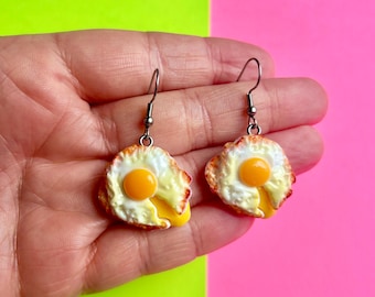Egg Earrings Kitschy Earrings Kawaii Earrings Food Earrings Funny Earrings Weird Earrings Funky Earrings Fun Earrings Alien Bratz