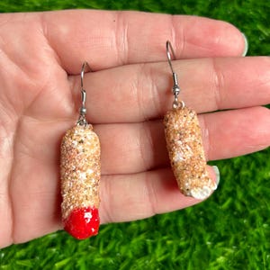 Mozzarella Stick Earrings Kitschy Earrings Kawaii Earrings Food Earrings Funny Earrings Weird Earrings Funky Earrings Clay Earrings