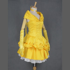 Handmade Princess Belle Cosplay Costume, Beauty and the Beast Dress