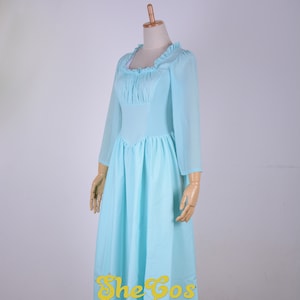 Handmade Chiffon Cinderella Dress, Blue Princess Cosplay Costume