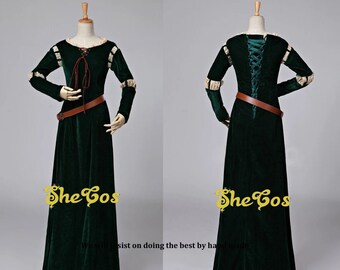 merida dress up costume