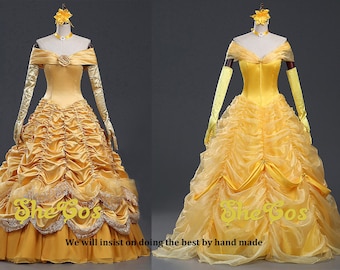 belle inspired dress adults