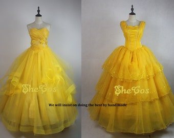 belle inspired dress adults