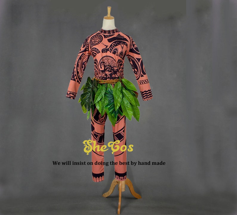 Moana Costume Disney Custom Maui Costume Cosplay Adult Etsy