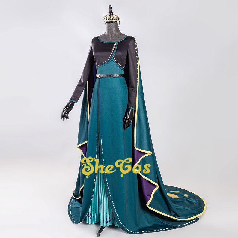Frozen 2 Anna Queen Dress Adult Anna Costume Printed Cosplay Etsy