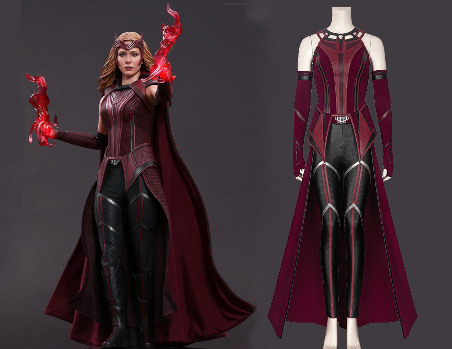 Wanda And Vision Costume
 Wanda Vision Scarlet cosplay costume Witch Wanda cosplay dress
