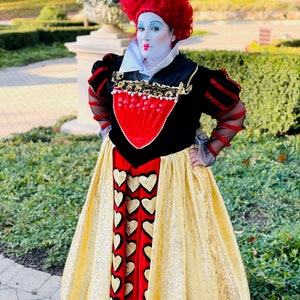 Alice in the Wonderland Red Queen Costume Adult Cosplay Dress - Etsy
