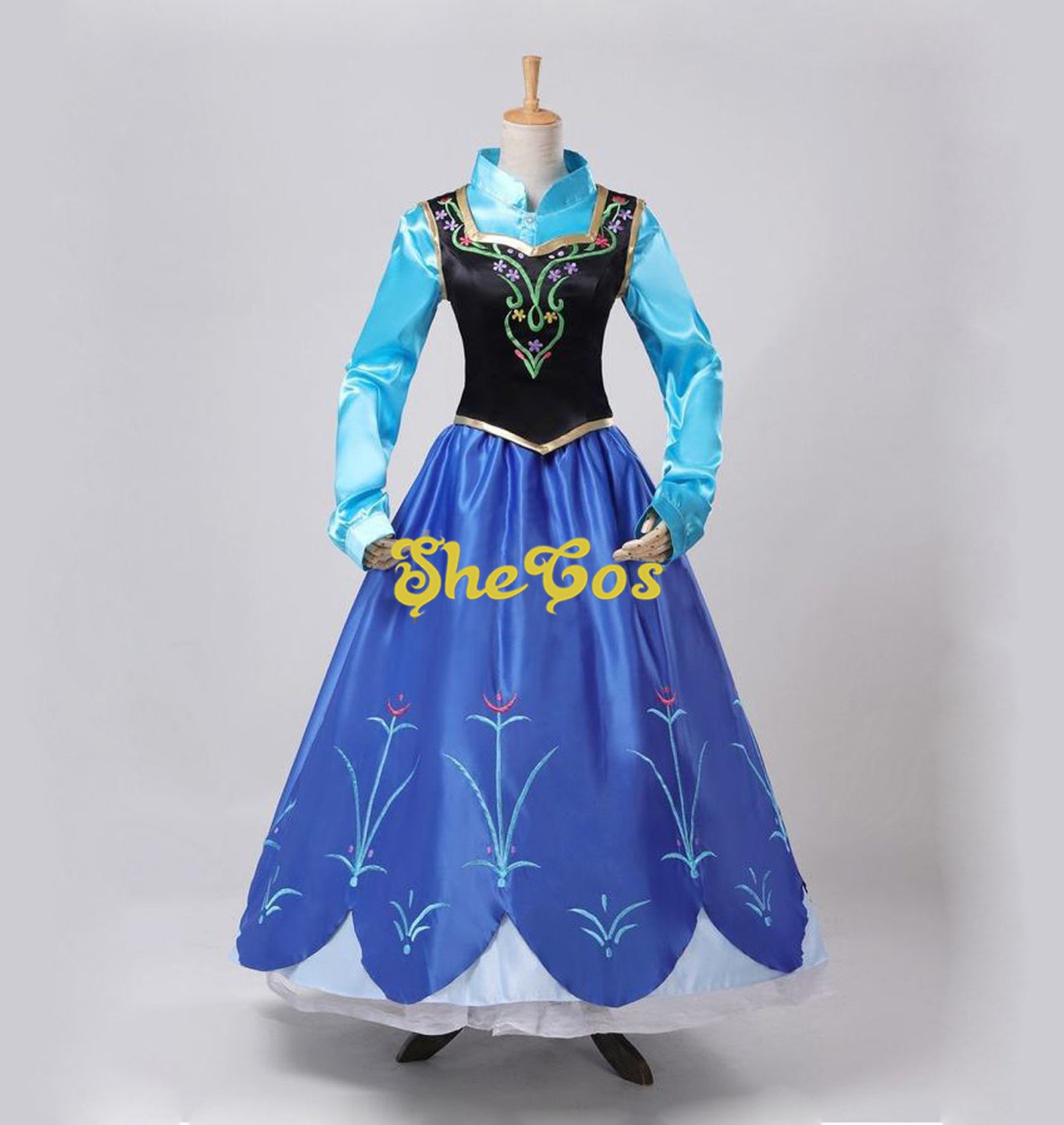 Frozen Anna Embroidered Dress Adult Frozen Anna Winter Outfit Etsy