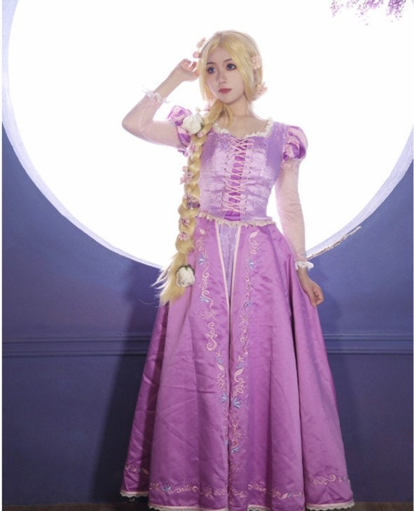 Rapunzel Donna ricamata vestito adulto Principessa Disney | Etsy Italia