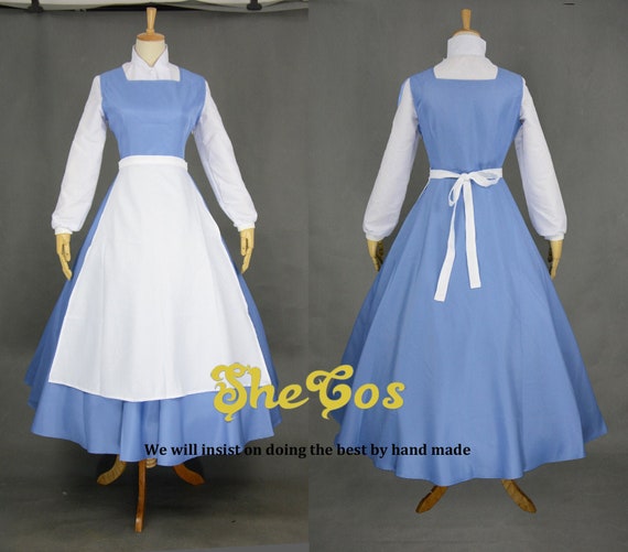belle cosplay blue dress