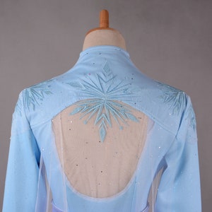 Adult Elsa Embroidery Dress, Frozen 2 Elsa Cosplay Costume