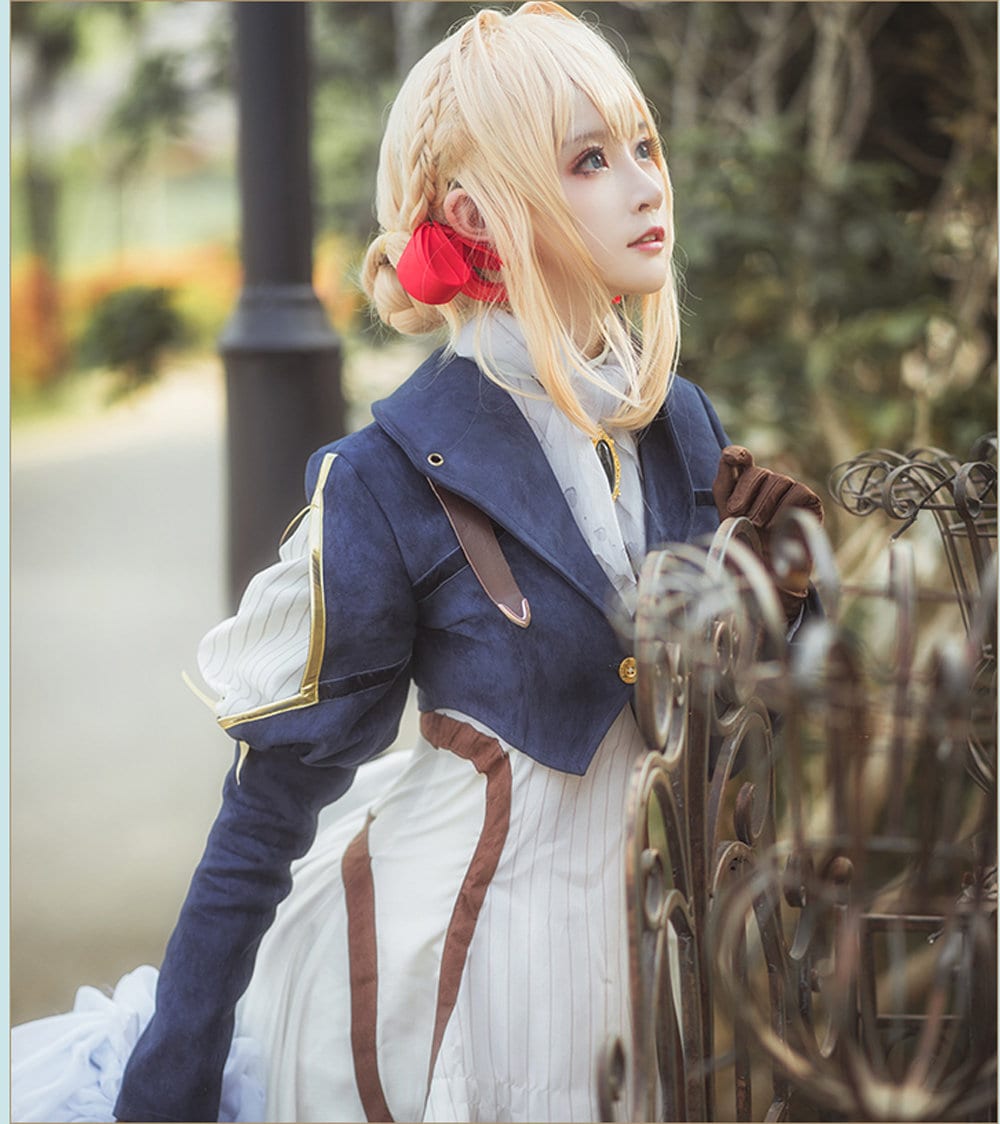 Violet Evergarden cosplay traje Violet vestido peluca ante Etsy