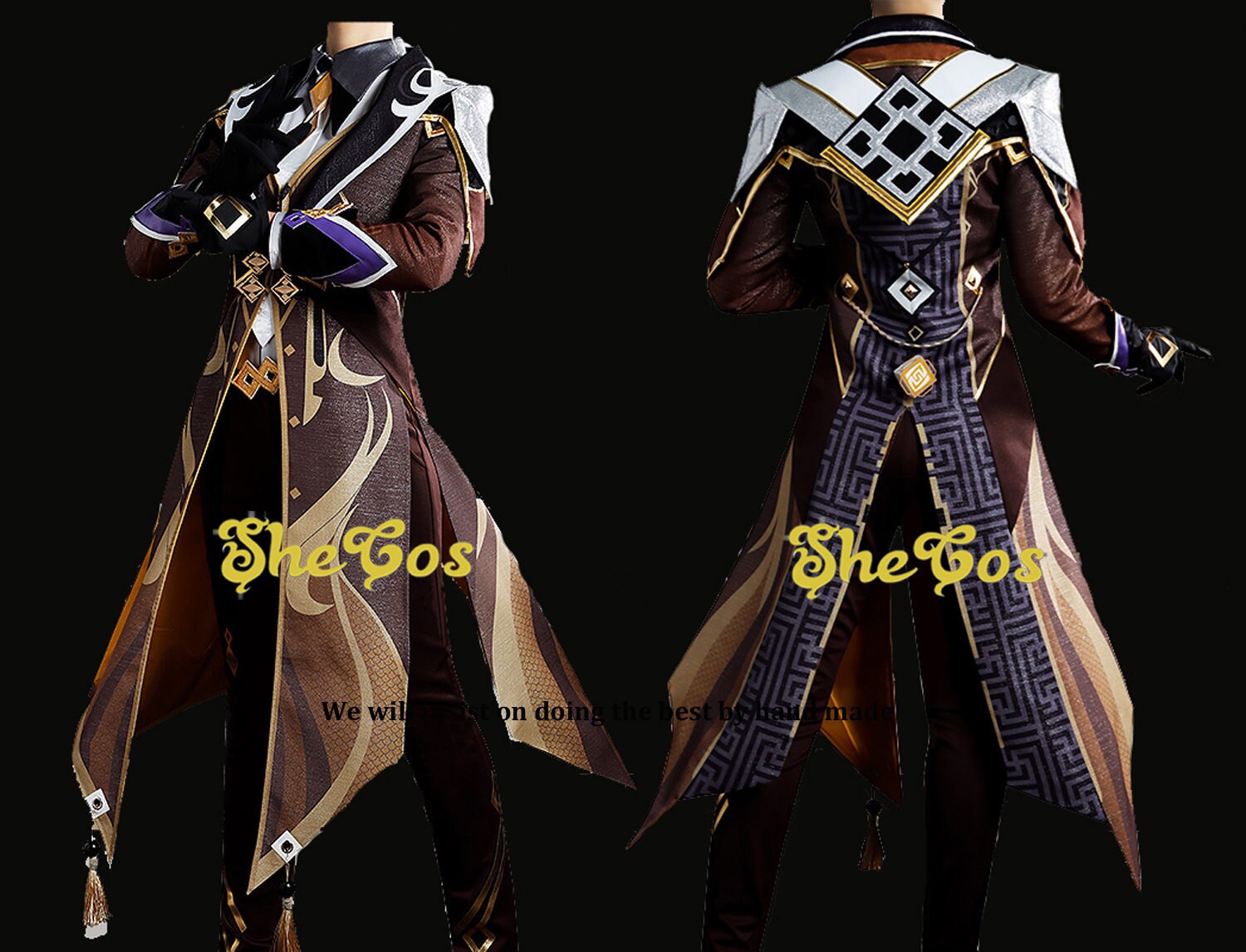 Plus Size Genshin Impact Zhongli Cosplay Costume Zhong Li Etsy Plus Size Genshin Impact Zhongli Cosplay Costume Zhong Li Etsy
