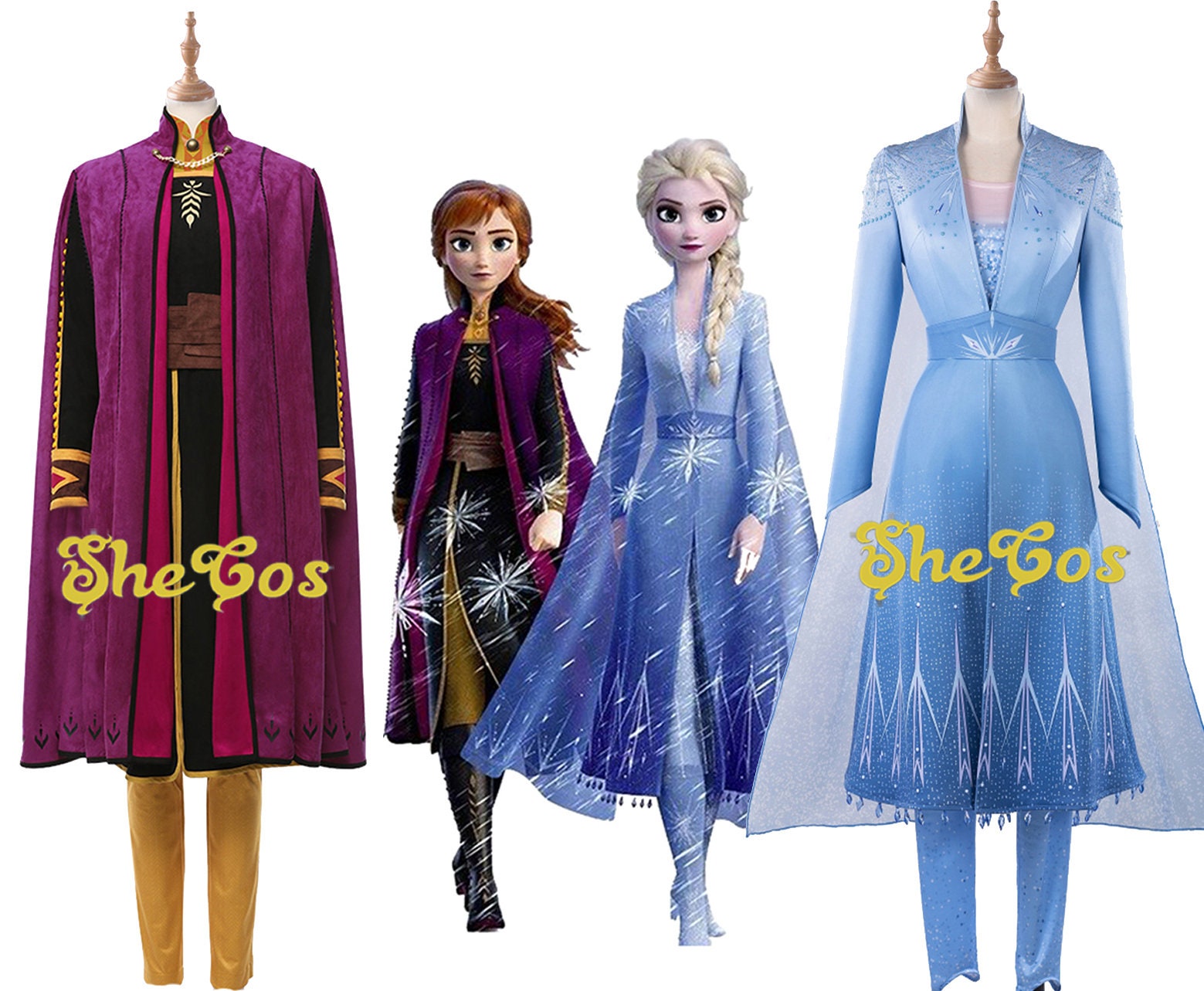 Anna Elsa costume adult, Frozen 2 Anna 