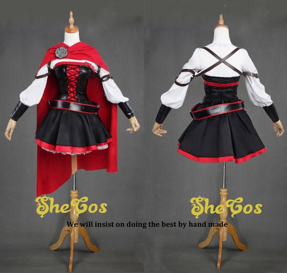Rwby Ruby Costume Rwby 4 Season Battler Ruby Rose Dress Etsy