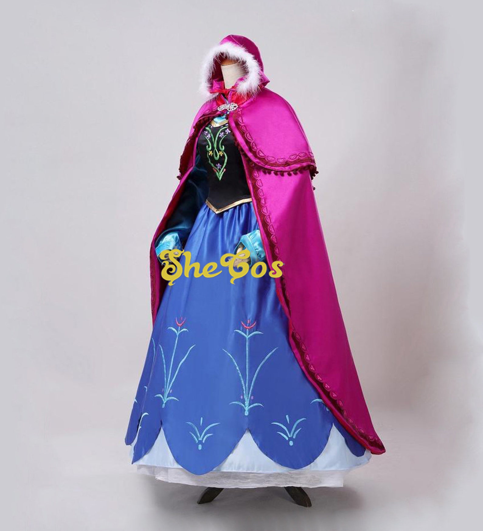Frozen Anna Embroidered dress adult Frozen Anna Winter Outfit Etsy