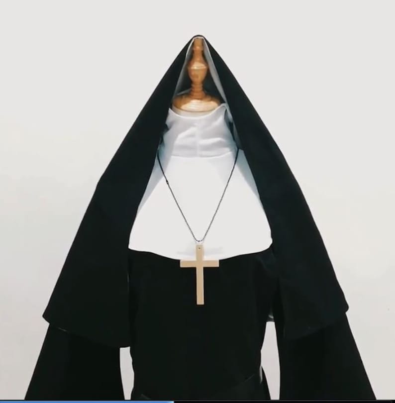 The Nun Costume Adult Riona Dress Vestal Authentic Looking Nun Etsy