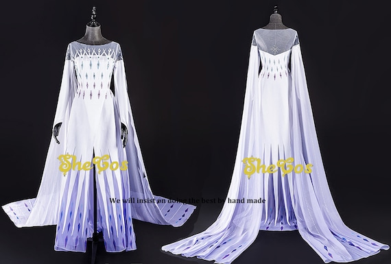 Frozen 2 Elsa Vestido Blanco Elsa Cosplay Disfraz Voile | Etsy México