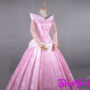 Sleeping Beauty Aurora Costume Cosplay Aurora Pink Dress