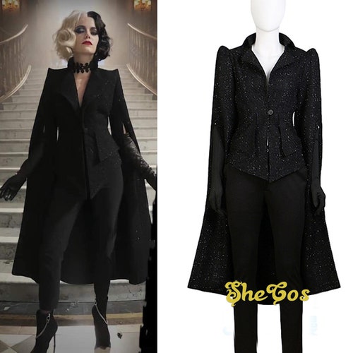 Cruella Deville Dress Cruella Black Dress Cosplay Costume Etsy