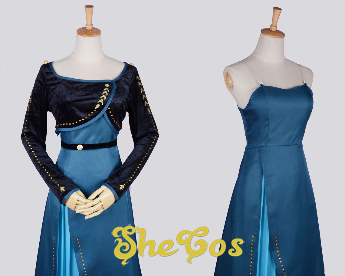 Frozen 2 Anna Queen Dress Adult Anna Embroidered Costume | Etsy